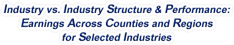 Wisconsin - Industry vs. Industry Structure & Performance: Earnings Across Counties and Regions for Selected Industries